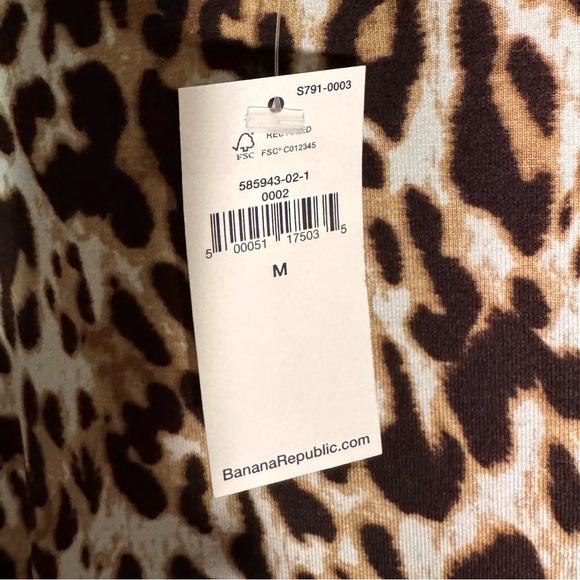 Banana Republic Leopard Print Dress Size M New With Tags - Picture 7 of 8